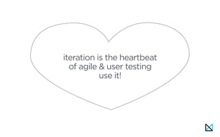 iteration is the heartbeat
of agile & user testing
use it!
Copyright © A. Witteman & R. van den Oever, All Rights Reserved.
 