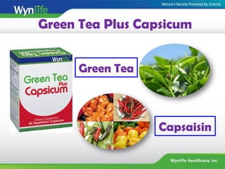 Green Tea Plus Capsicum
Green Tea
Capsaisin
 