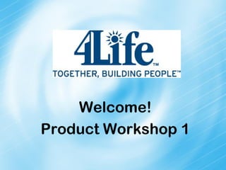 Welcome!
Product Workshop 1
 