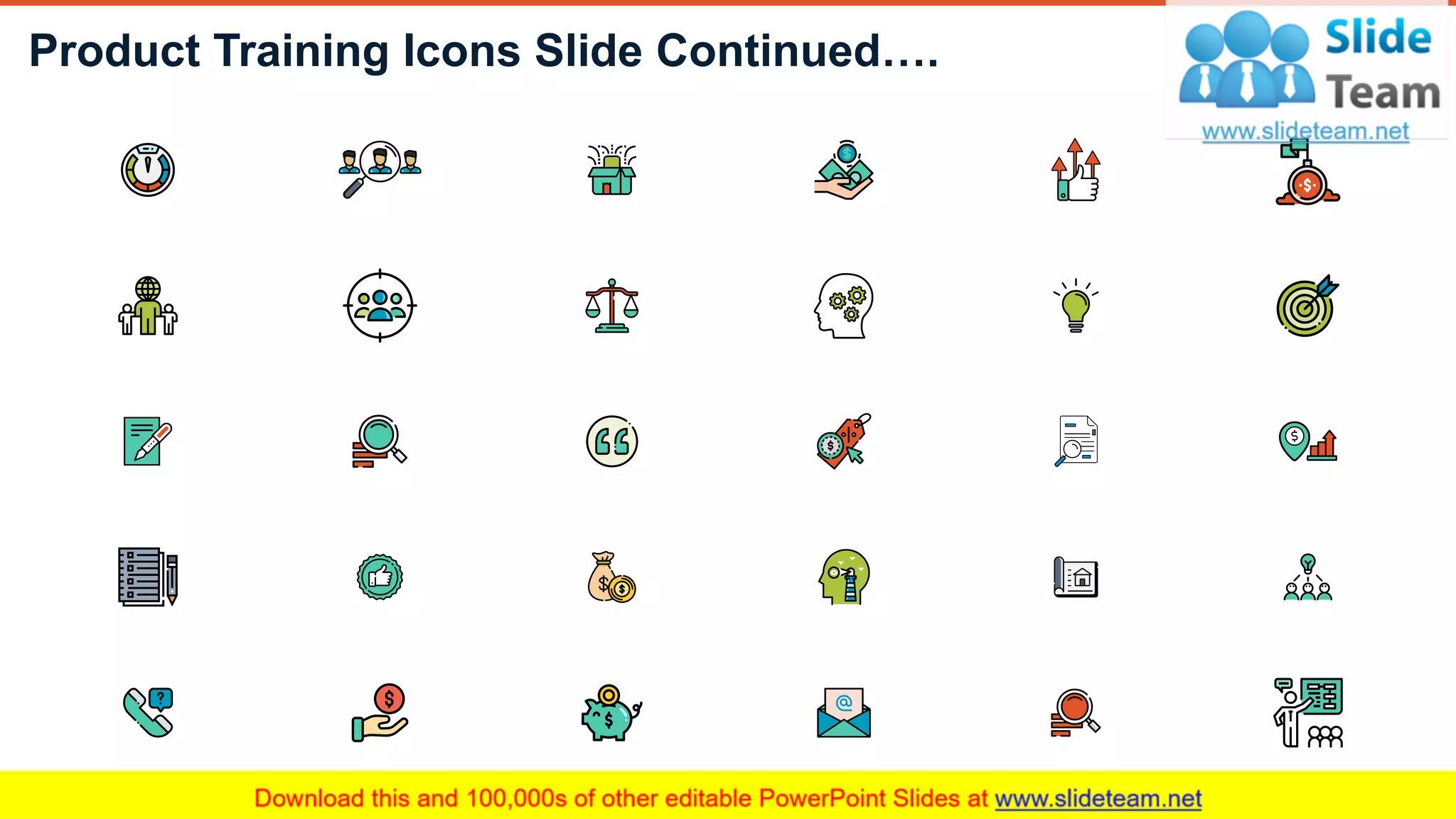 Product Training Icons Slide Continued….
18
 