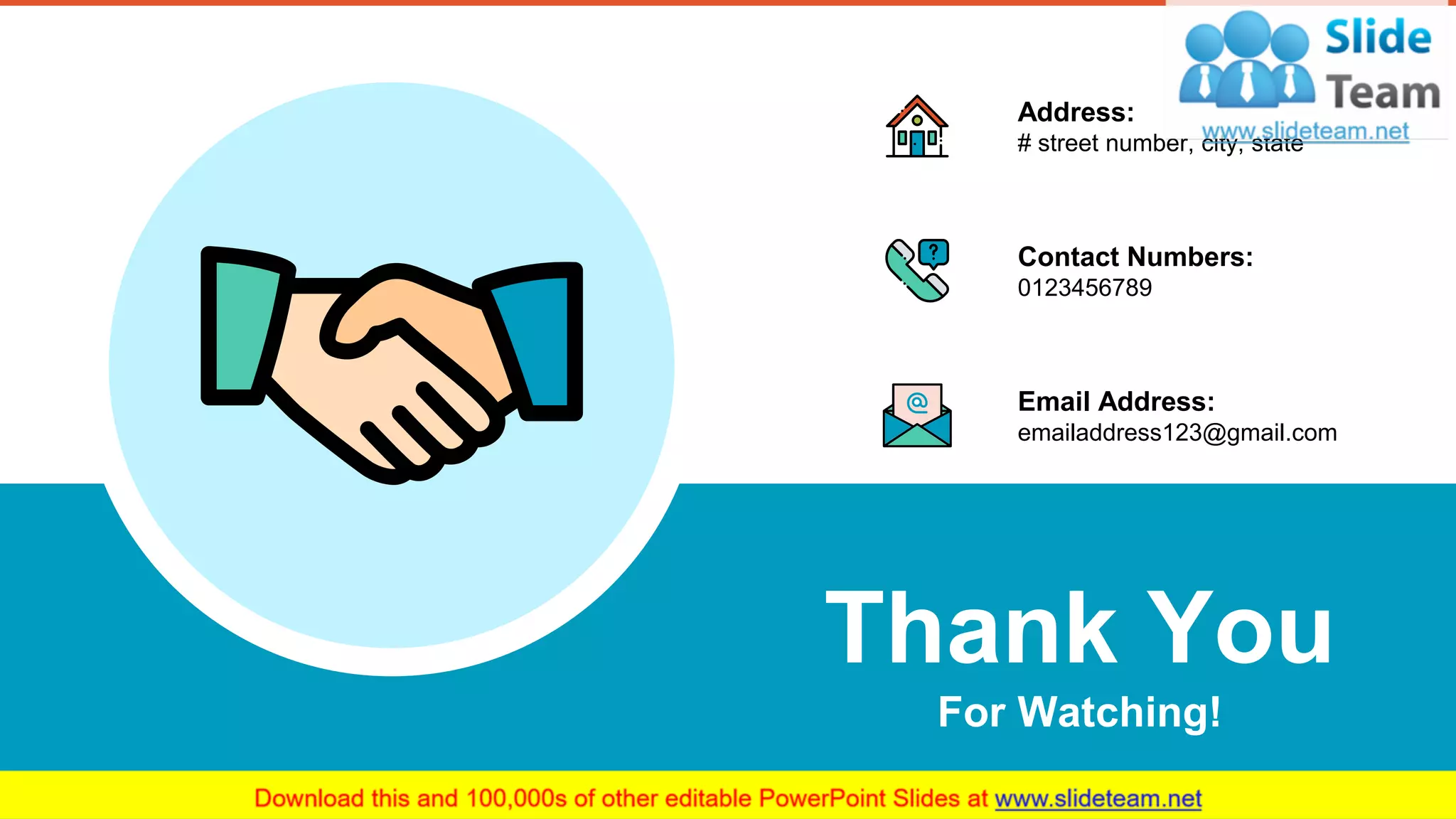 35
Address:
# street number, city, state
Contact Numbers:
0123456789
Email Address:
emailaddress123@gmail.com
Thank You
For Watching!
 