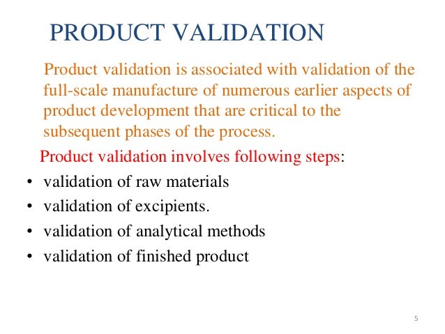 Product validation Product validation