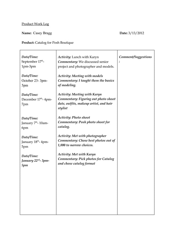 product-work-log-template-pdf