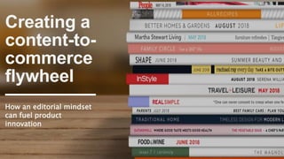 | 1
How an editorial mindset
can fuel product
innovation
Creating a
content-to-
commerce
flywheel
 