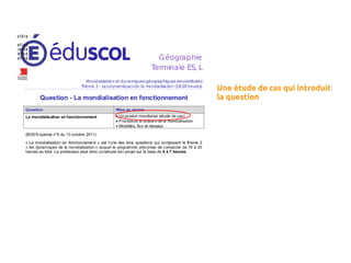 Une étude de cas qui introduit
la question
 