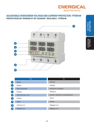 Protecteur de tension et courant réglable produits energical