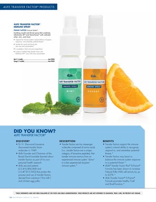 Spray Transfer Factor 4Life Product Catalog | PDF
