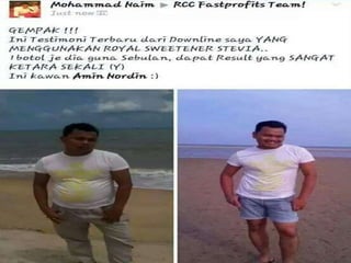 Prepared By ROYAL SWEETENER STEVIA
TESTIMONI GROUPS
 