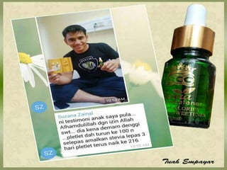 Prepared By ROYAL SWEETENER STEVIA
TESTIMONI GROUPS
 