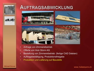 Welche architektonischen Möglichkeiten bietet BSP ? Auskragende Baukörper, ausladende Vordächer, grosse SpannweitenSchlanke Konstruktionen