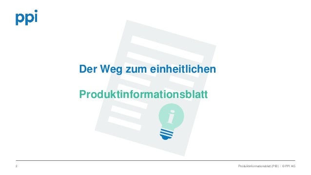 Produktinformationsblatt Pib Nationale Und Internationale Vorgaben