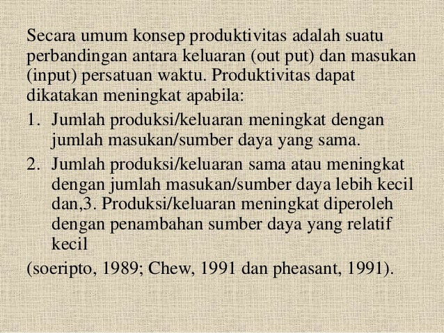 Produktivitas Dan Efisiensi Lpi