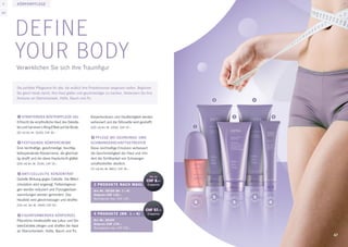 Körperpflege






     JAFRA SPA
     Eine Wellness-Oase für zuhause
                                                                                                     1 SPA detox shampoo
                                                                                                     Befreit Haare und Kopfhaut von Rückständen
                                                                                                     und macht das Haar gesund und glänzend.
                                                                                                     [250 ml] Art.-Nr. 29564, CHF 29.–


     Ingwer, Meeresalgen, Schlamm und natürliche Öle – reine, natürliche Inhaltsstoffe sorgen für    2	SPA fangomaske
     die wirkungsvolle Kombination aus Wellness und Schönheitspflege. Geniessen Sie die reinigende   Schönheit direkt aus der Natur: Drei
     und feuchtigkeitsspendende Wirkung der Schlammmaske und Ihre ganz persönliche Thalasso-         Schlamm-Arten unterschiedlicher Herkunft
     Therapie mit den Ingwer- und Algen-Produkten.                                                   vereinen durch ihre Kombination die reini-
                                                                                                     genden und entschlackenden Eigenschaf-
                                                                                                     ten aus Kräutern und Mineralien optimal.
                                                                                                     [250 g] Art.-Nr. 21997, CHF 49.–

                                                                                                                                                  2       4
                                                                                                     SPA Körpersprays
                                                                                                     Diese Körpersprays wurden von Parfümeu-
                                                                                                     ren entwickelt, um für die gewünschte
                                                                                                     Atmosphäre zu sorgen. Dadurch erhalten Sie
                                                                                                     Schwung für den Blick auf Neues oder die
                                                                                                     Ruhe, eine schöne Situation zu geniessen.

                                                                                                     3	Körperspray awakening
                                                                                                     Ein leichter, frischer, anregender Duft,         2       2
                                                                                                     der Körper, Geist und Seele belebt.
                                                                                                     [100 ml] Art.-Nr. 88803, CHF 29.–


                                                                                                     4	Körperspray tranquility
                                                                                                     Ein sanfter, aromatischer Duft, der beru-
                                                                                                     higt und für die Ausgeglichenheit von Kör-
                                                                                                     per, Seele und Geist sorgt.
                                                                                                     [100 ml] Art.-Nr. 88791, CHF 29.–




                                                                                                                                                                  49
 