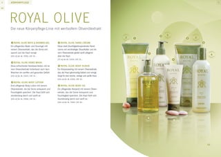 Körperpflege






     Jafra
     daily
     Tägliche Pflege für die ganze Familie                                                               1       2




     Die JAFRA Daily Produkte sind mild und deshalb für die gesamte Familie geeignet. Somit er-      2
     halten Sie die tägliche Versorgung – für Sie und Ihre Familie.

                                                                                                                     1
     1	Proteinöl                                       4	Body lotion
     Bade- und Körperöl                                mit Kaktus-Extrakt
     Ein wahrer Klassiker. Nährt die Haut und          Auch die luftig, leichte Frischelotion ent-
     verbessert ihren Zustand mit natürlichen          hält AquaCacteen und dazu Kräuter-
     Proteinen.                                        Extrakte und Aprikosenkernöl. Sie dringt
     [125 ml] Art.-Nr. 72818, CHF 29.–                 schnell in die Haut ein, schützt und spen-
                                                       det langanhaltende intensive Feuchtigkeit.
     2	ExtraPflege-Creme                               [250 ml] Art.-Nr. 28894, CHF 25.–
     Für besonders trockene Hautstellen wie
     Ellbogen, Knie und Fersen.                        5	Anti-Perspirant Deo Roll-on
     [15 ml] Art.-Nr. 20591, CHF 19.–                  Sanft zur Haut und dabei besonders wir-
                                                       kungsvoll.
     3	Bade- und Duschgel                              [50 ml] Art.-Nr. 30040, CHF 15.–
     mit Kaktus-Extrakt
     Kräuterextrakte und die Vitamine, Amino-
     säuren und Anti-Oxidantien des Kaktus-                                                                  1
     Extraktes AquaCacteen erfrischen und
     machen die Haut geschmeidig.
     [250 ml] Art.-Nr. 28886, CHF 19.–




                                                                                                                         55
 