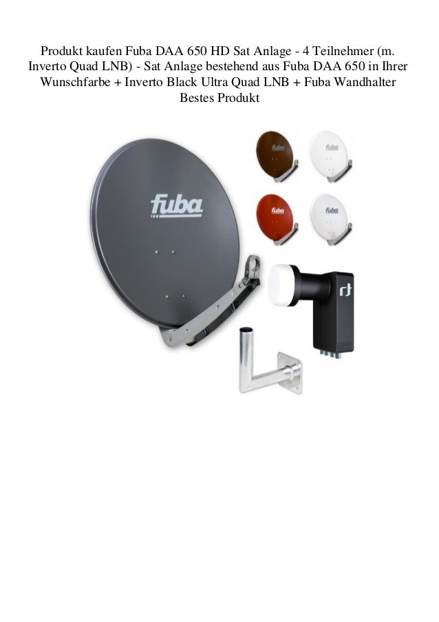 Produkt kaufen Fuba DAA 650 HD Sat Anlage - 4 Teilnehmer ...
