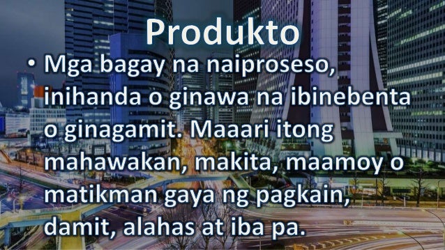 Produkto At Serbisyo Epp 5 Unang Markahan
