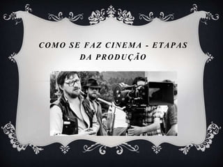 COMO SE FAZ CINEMA - ETAPAS 
DA PRODUÇÃO 
 