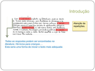 A melhorar:  a pontuação.