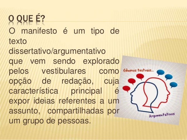 Produção Textual - Manifesto