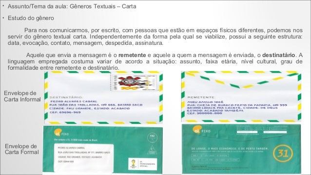 Produção textual carta