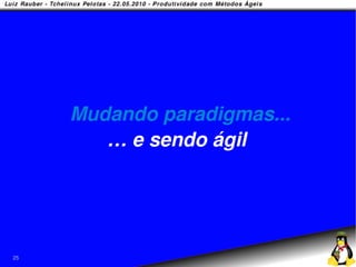 Mudando paradigmas...
        … e sendo ágil




25
 