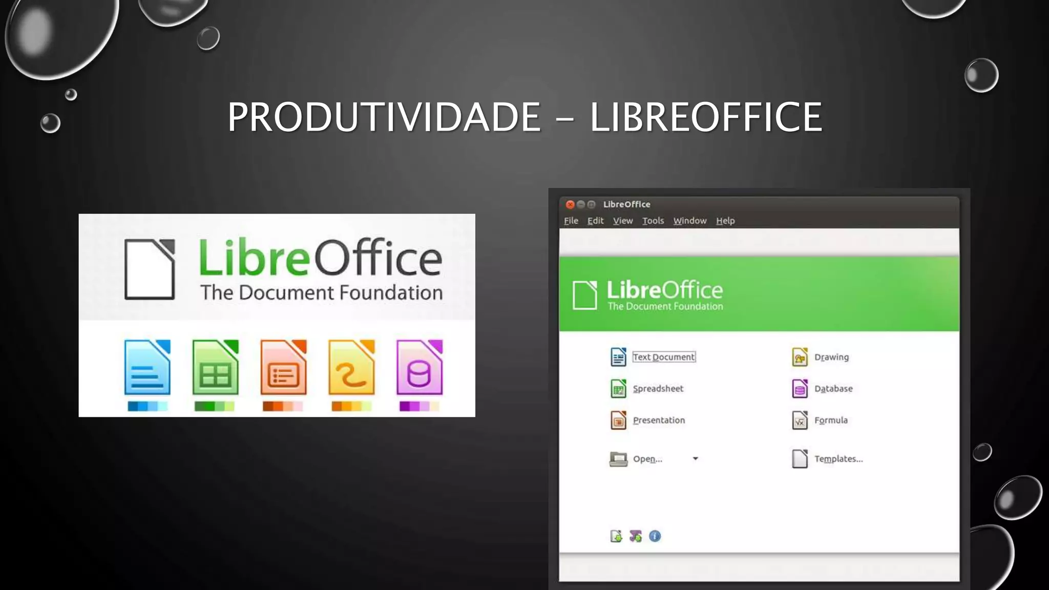 PRODUTIVIDADE - LIBREOFFICE
 