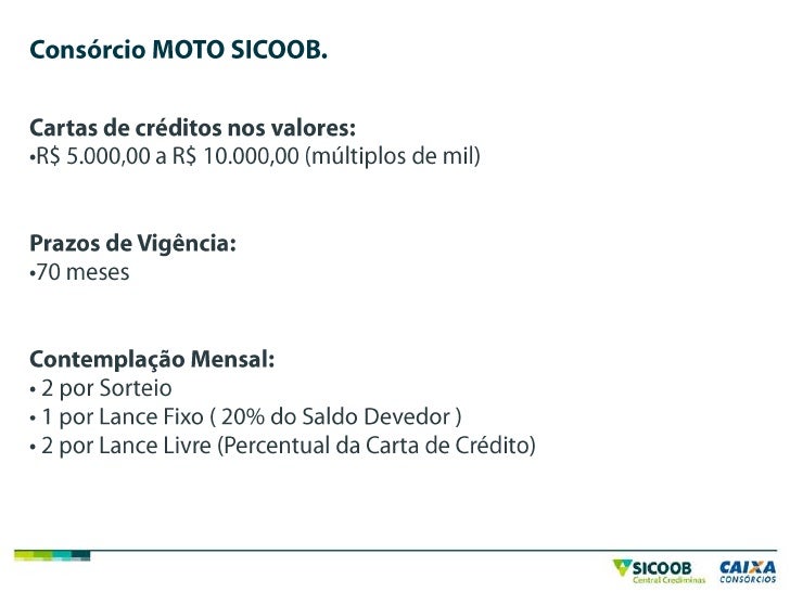 Produto consorcio Sicoob Credioeste