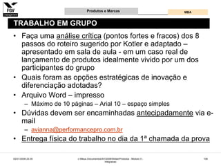 Gestão e Desenvolvimento de Produtos e Marcas