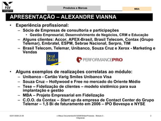 Gestão e Desenvolvimento de Produtos e Marcas