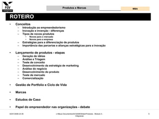 Gestão e Desenvolvimento de Produtos e Marcas