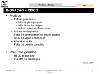 Gestão e Desenvolvimento de Produtos e Marcas