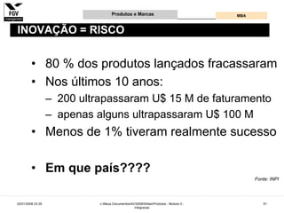 Gestão e Desenvolvimento de Produtos e Marcas
