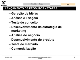Gestão e Desenvolvimento de Produtos e Marcas