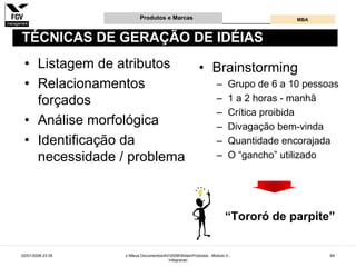 Gestão e Desenvolvimento de Produtos e Marcas