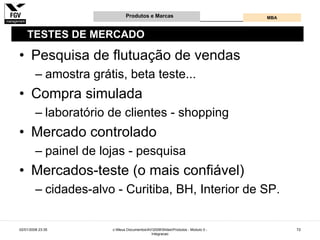 Gestão e Desenvolvimento de Produtos e Marcas