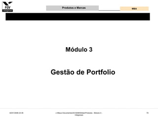 Gestão e Desenvolvimento de Produtos e Marcas