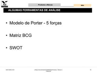Gestão e Desenvolvimento de Produtos e Marcas