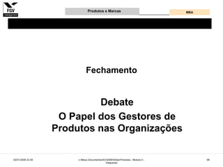 Gestão e Desenvolvimento de Produtos e Marcas