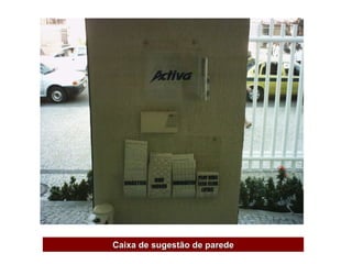 Caixa de sugestão de parede