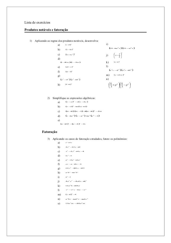 Aplicando As Regras Dos Produtos Notáveis Desenvolva