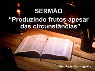 SERMÃO “Produzindo frutos apesar das circunstâncias” Rev. Paulo Dias Nogueira 