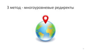 3 метод - многоуровневые редиректы
35
 