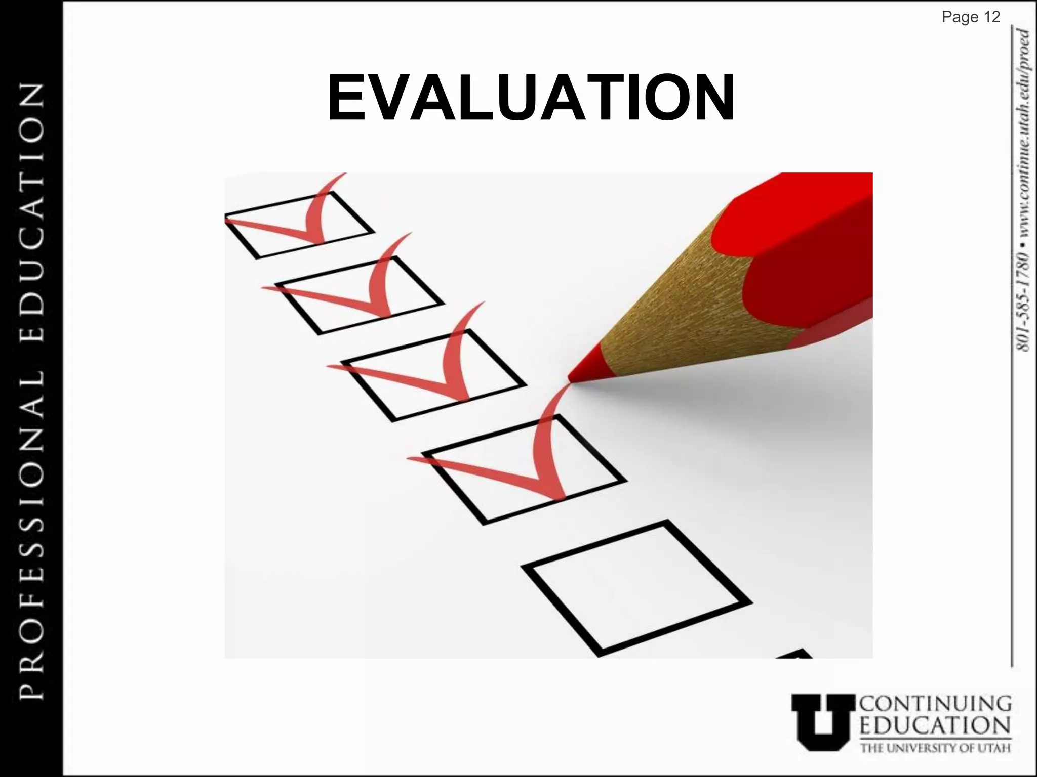 Page 12




EVALUATION
 