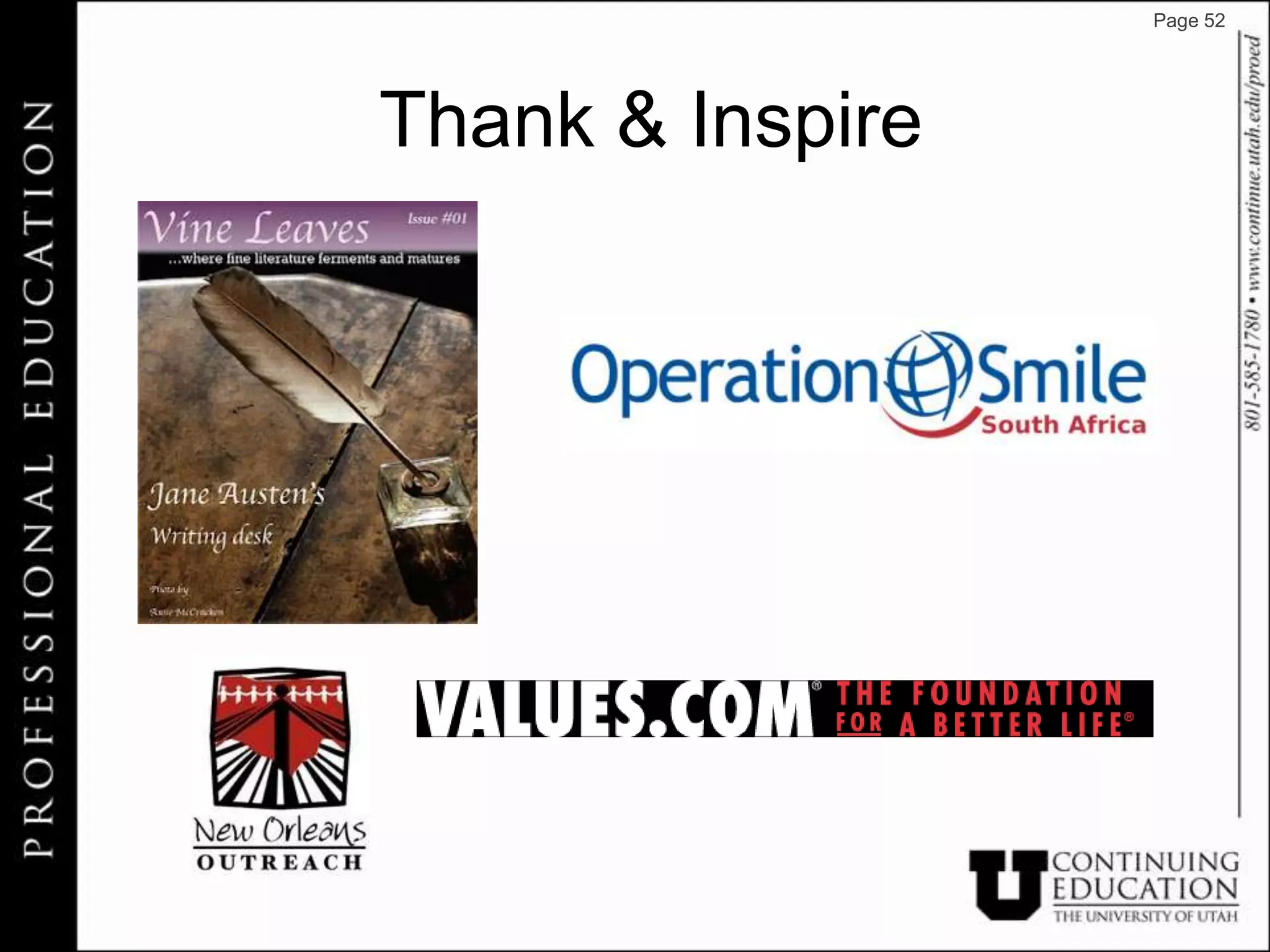 Page 52




Thank & Inspire
 