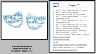 Изготвивме облак од
зборови коишто го
опишуваат овој настан
 