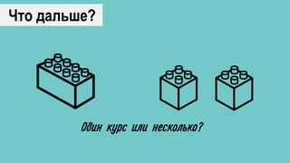 Что дальше?
Один курс или несколько?
 