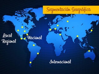 Segmentación Geográfica



Local      Nacional
Regional


                       Internacional
 