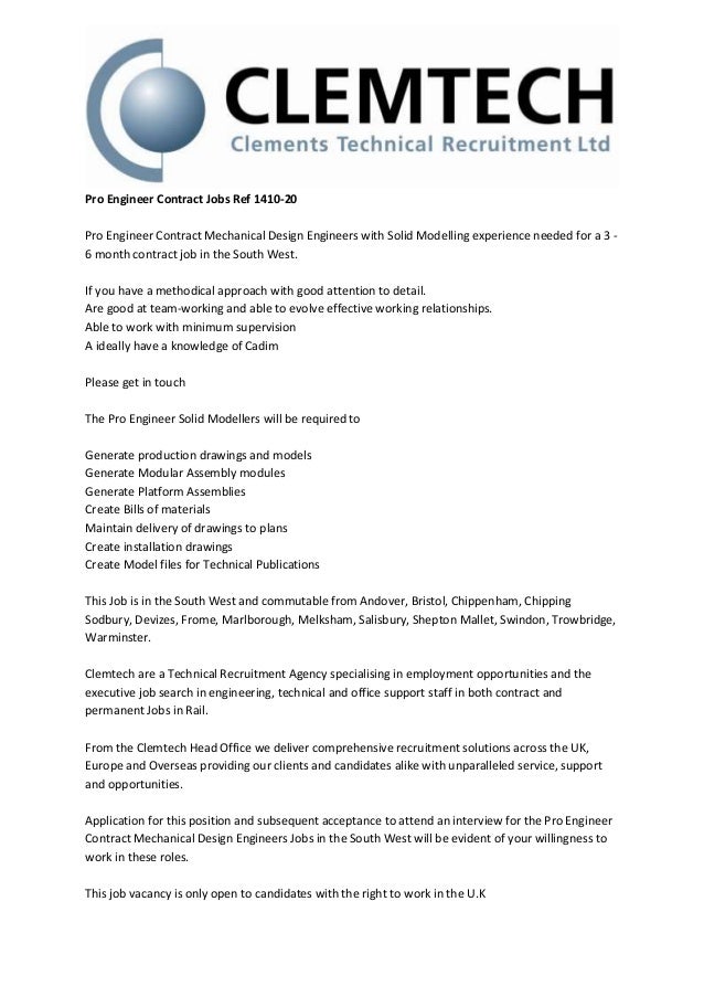 Pro Engineer Contract Jobs Ref 1410 20 pro-engineer-contract-jobs-ref-1410-20