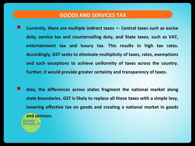 Understanding Goods & Services Tax (GST)