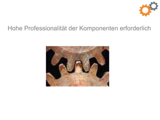 Hohe Professionalität der Komponenten erforderlich
 